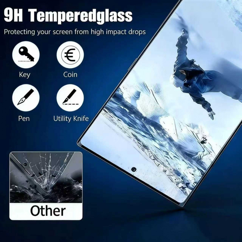 2 bucăți - Compatibil cu for Samsung Galaxy S23/S24/S25/S26 - S23/S24/S25/S26 Plus - S24 S25 S26 Ultra - S23/S24/S25 FE Protecție de Ecran din Sticlă Temperată, Transparentă de Înaltă Definiție, Suportă Funcția de Deblocare prin Amprentă cu Tehnologie Soundwave, Rezistentă la Praf și Zgârieturi