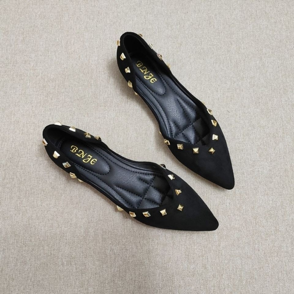 Image of Women' Commuting, Walking And Shopping Comfortable Slip-on Shoes, Shallow-mouth Pointed-toe Flat Loafers, Women Shoes