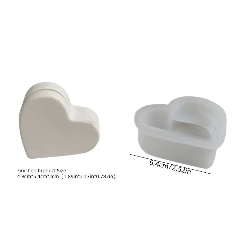 1pc Silicone Mold | Small Heart Shape Clay Molds, Love Shaped Photo Holders Mold, Handmade Crystal Crafts Epoxy Resin Stand Mould, Home Decor Making Tools