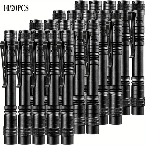 10pcs 20pcs flashlight portable mini flashlight set with clip handheld pen light super small pocket flashlight outdoor camping repair lighting