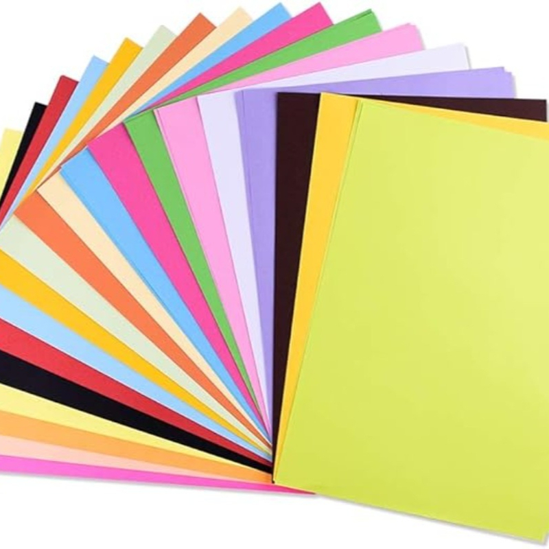 E-shop 49 Blatt A4 Farbpapier - 10 lebendige Farben mit einem Gewicht von 70 Gramm, hochwertig für Kopieren und Drucken. Die Oberfläche ist glatt und