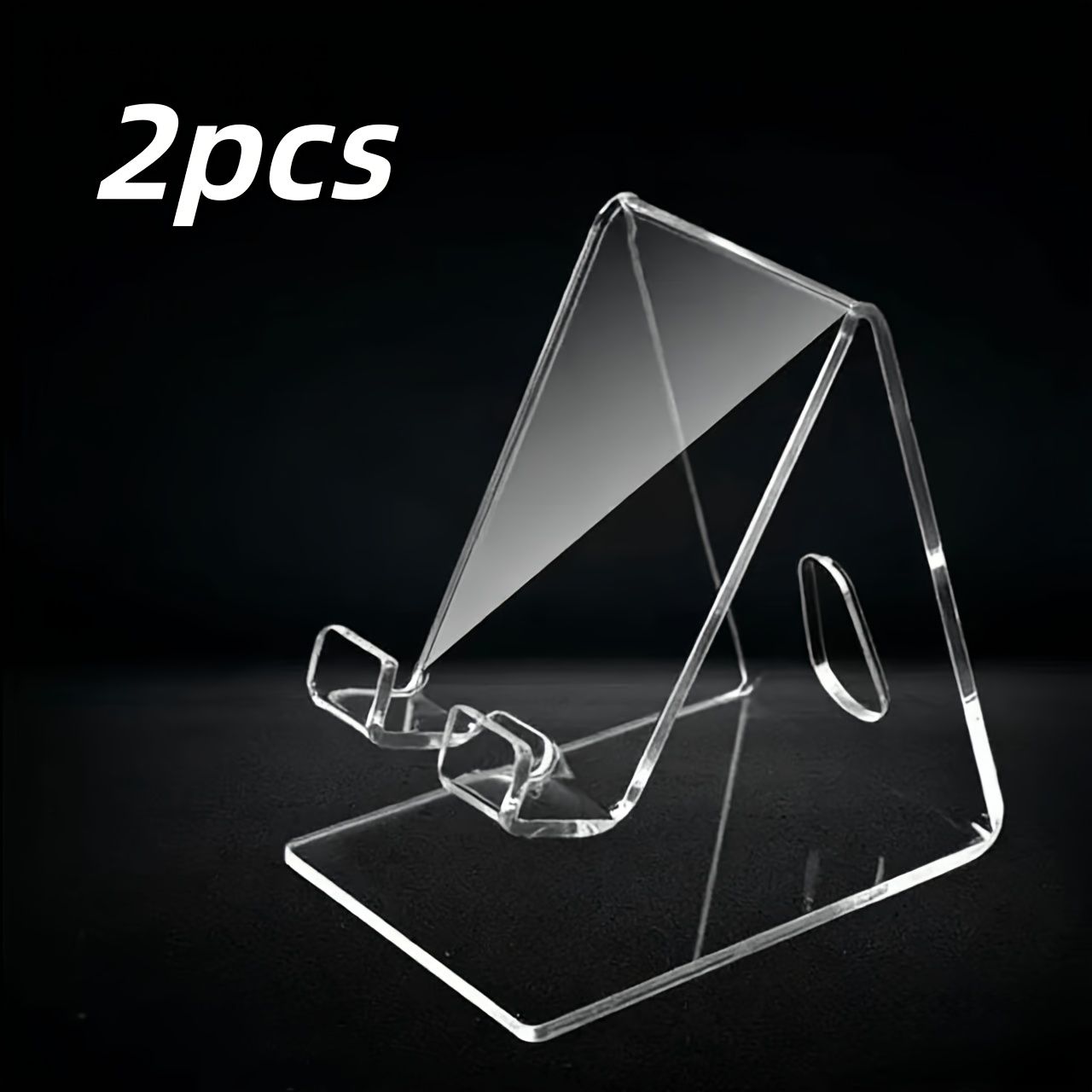 TEMU 2 Desktop Phone Stands Convenient Support Stands Used Display Stands Acrylic Phone Holders