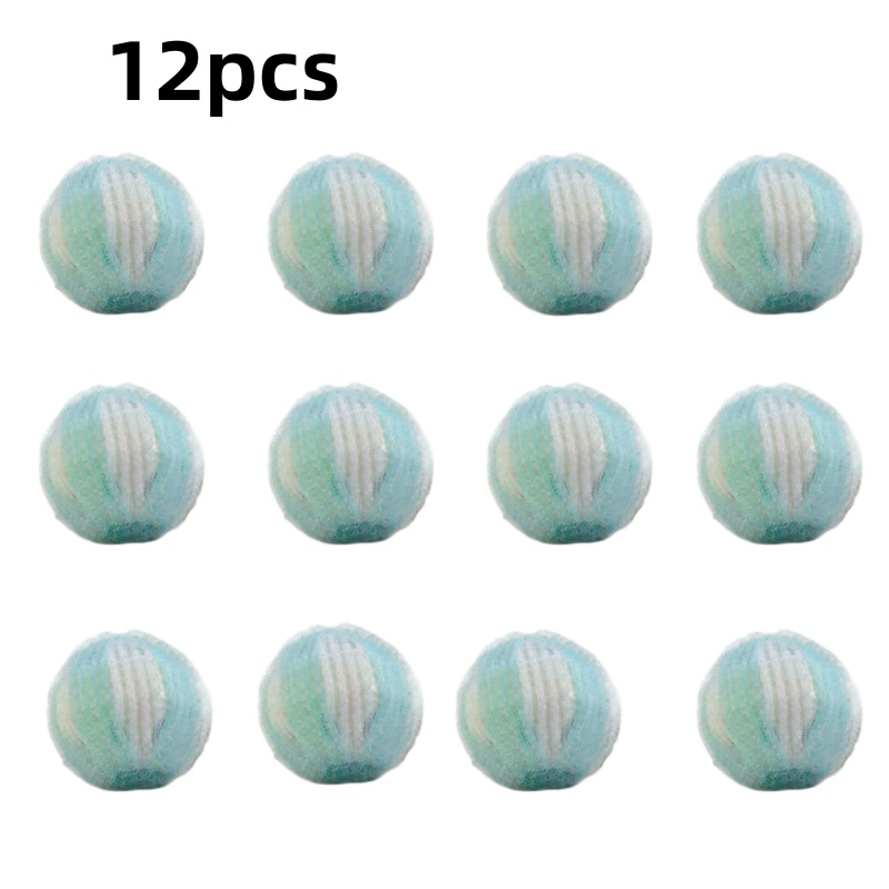 Image of 12pcs Powerful Cleaning Laundry Balls - Washing Machine De-hairing And Removal Tool, Pet Hair Collection Tool, Lint Balls, Cat Hair Removers, Reusable Lint Balls, Pet Hair Removal, And Fur Removal