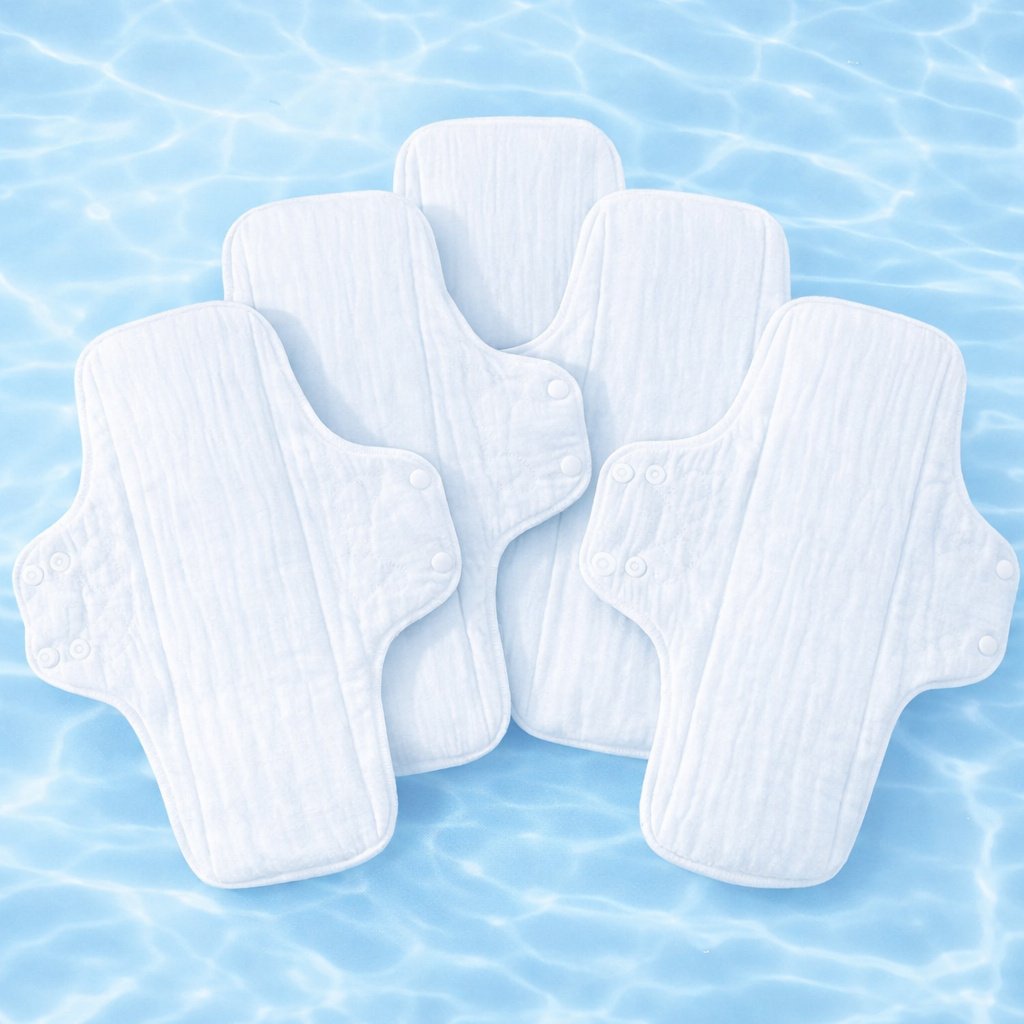 5pcs Reusable Washable Cotton Pads Friendly Cloth Pads Reusable Reusable Pads For Women Cotton
