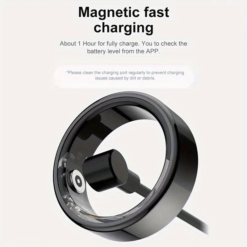 Smart ring, fitness tracker, health tracker with step count, distance, calories, sleep tracking, exercise monitoring, IP68, unisex, great gift recommendation