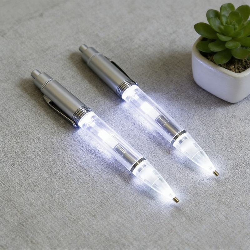 2- Dot Drill Pens, Led Light-up Pens, Diamond Painting Tools, Handmade Craft, Mosaic Collage, Plastic Material, Brand -up Pen Art Accessory, Ideal Gift For Halloween And Christmas, For Gifting