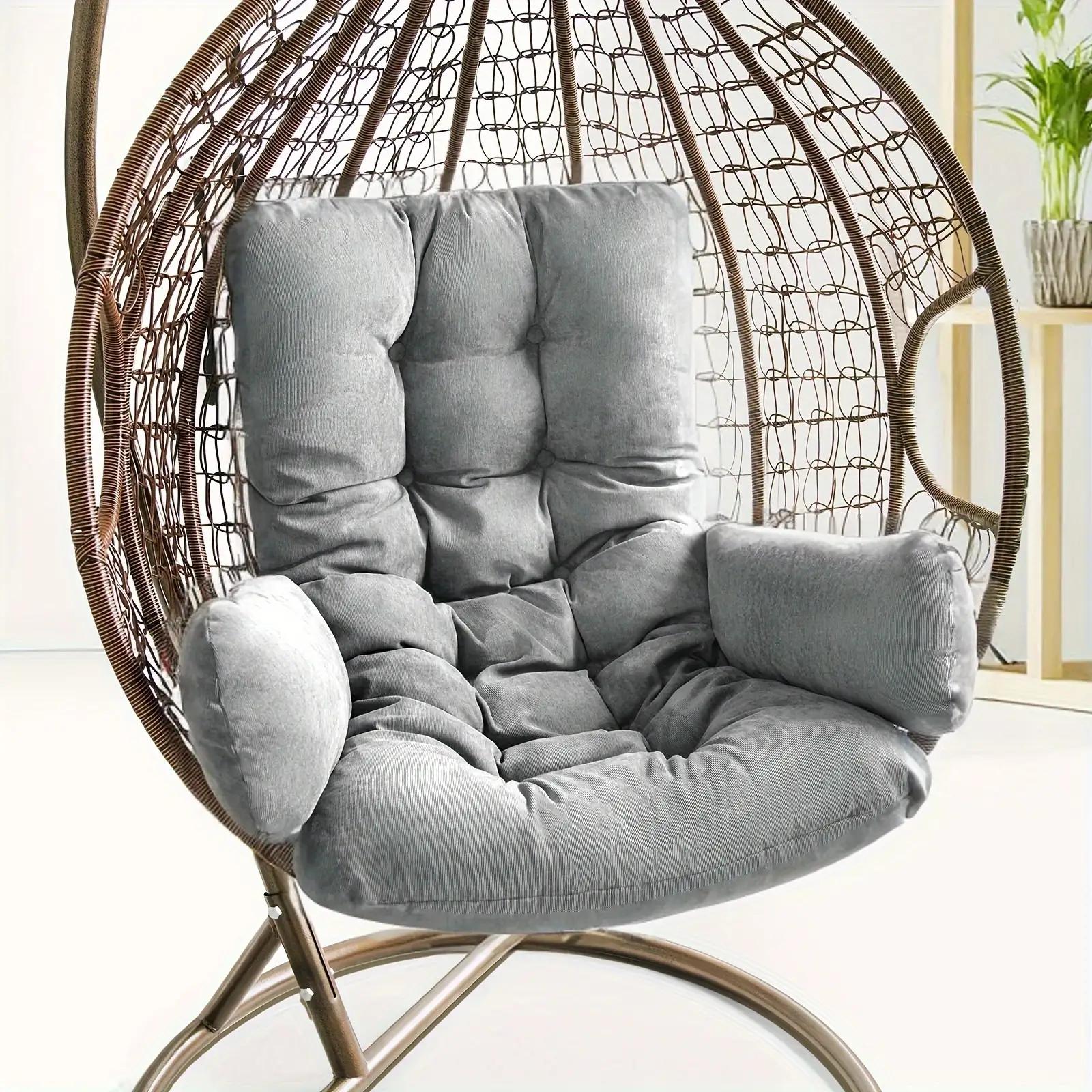 an   soft hanging chair cushion   luxury version with a larger seat cushion hanging chair not included washable cushion cover set suitable for indoor   living rooms and bedrooms adult double swing chair garden furniture   outdoor patios   living rooms an ideal gift   Product details 1