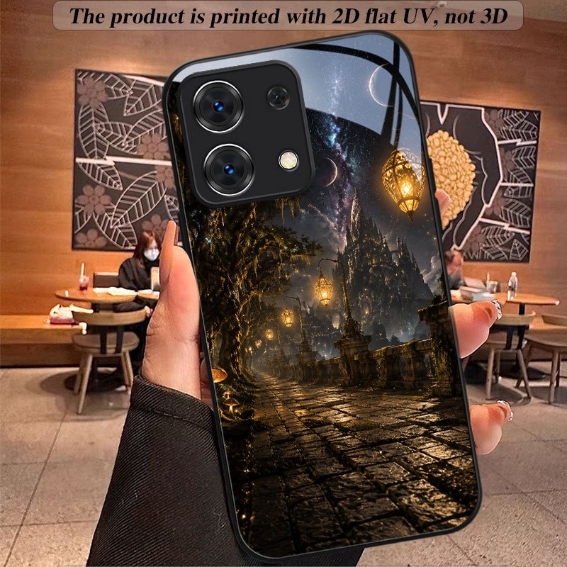 item picture phone case 2d flat tempered glass phone case for xiaomi redmi   10 12 13 14 c 5g redmi note   12 13 14 pro 10s 11s 13 14 pro shockproof camera protection   pattern