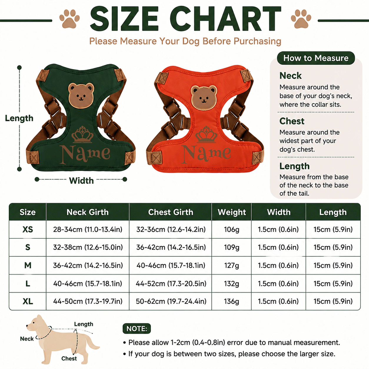 Personalized Name Pet Harness and Leash System for Small Pets