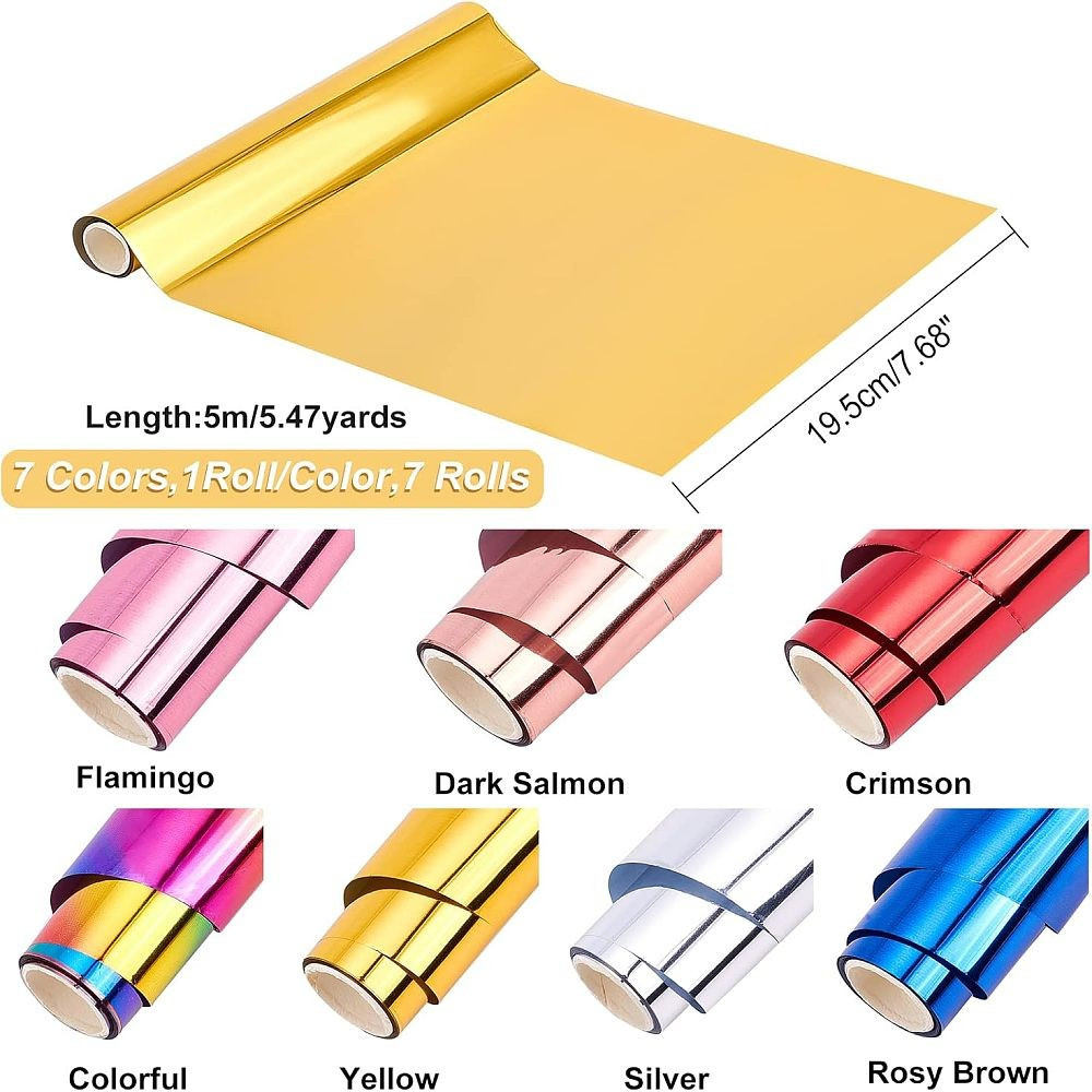 PATIKIL 0.75x400Ft Hot Stamping Foil Paper, Heat Transfer
