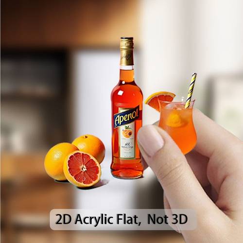 . 2d flacher weichmagnet aus acryl gummi, frischer -eleganz – lebendige - gestreifte sisalseil-dekoration – für cocktailliebhaber, sommerpartys feiertagsfeiern, 2d flach