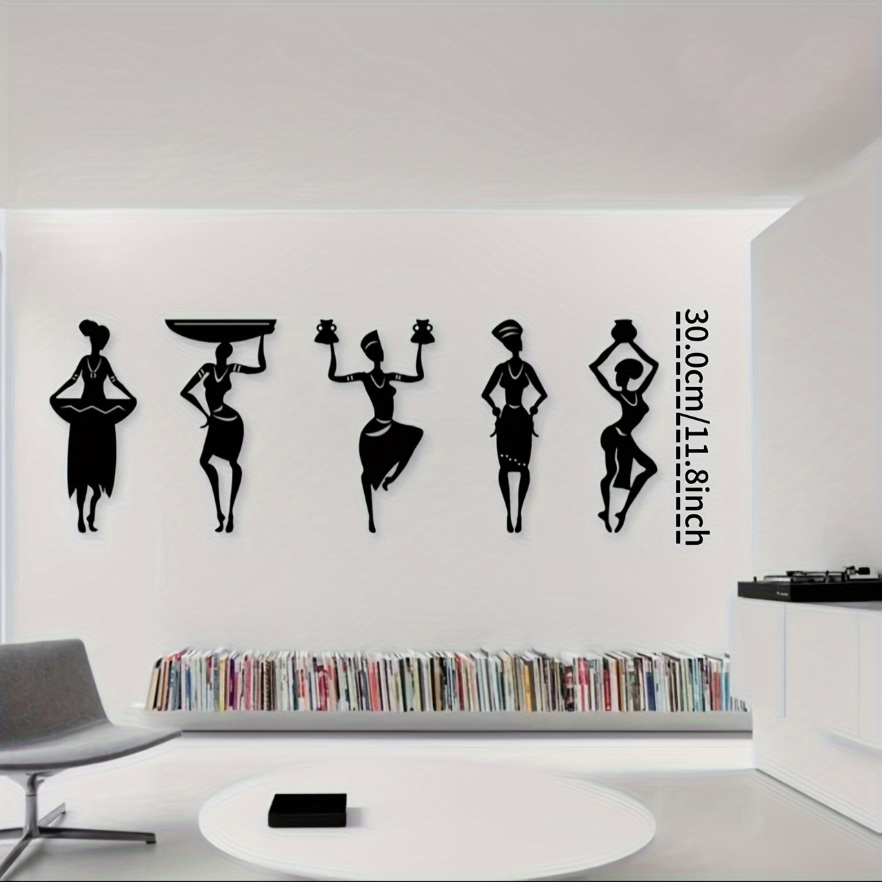 TEMU [2d Flat] 5pcs African Women Acrylic Wall Art Set, African Dancer Artwork, Framed Home Decor, Housewarming Gift, Dance Scene Theme Party