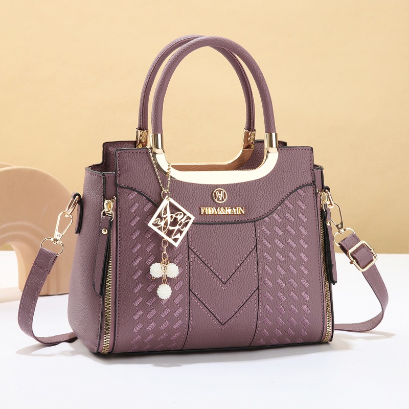 TEMU 2025 New Autumn And Winter Women's Handbag | Too Capacity, Embroidery Thread, Easy Texture, Shoulder Big Bag, Mother Bag, Non-woven Material,