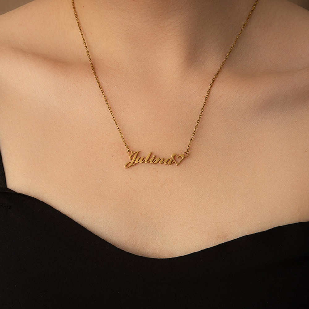 18K Golden Plated Custom Name Pendant Necklace