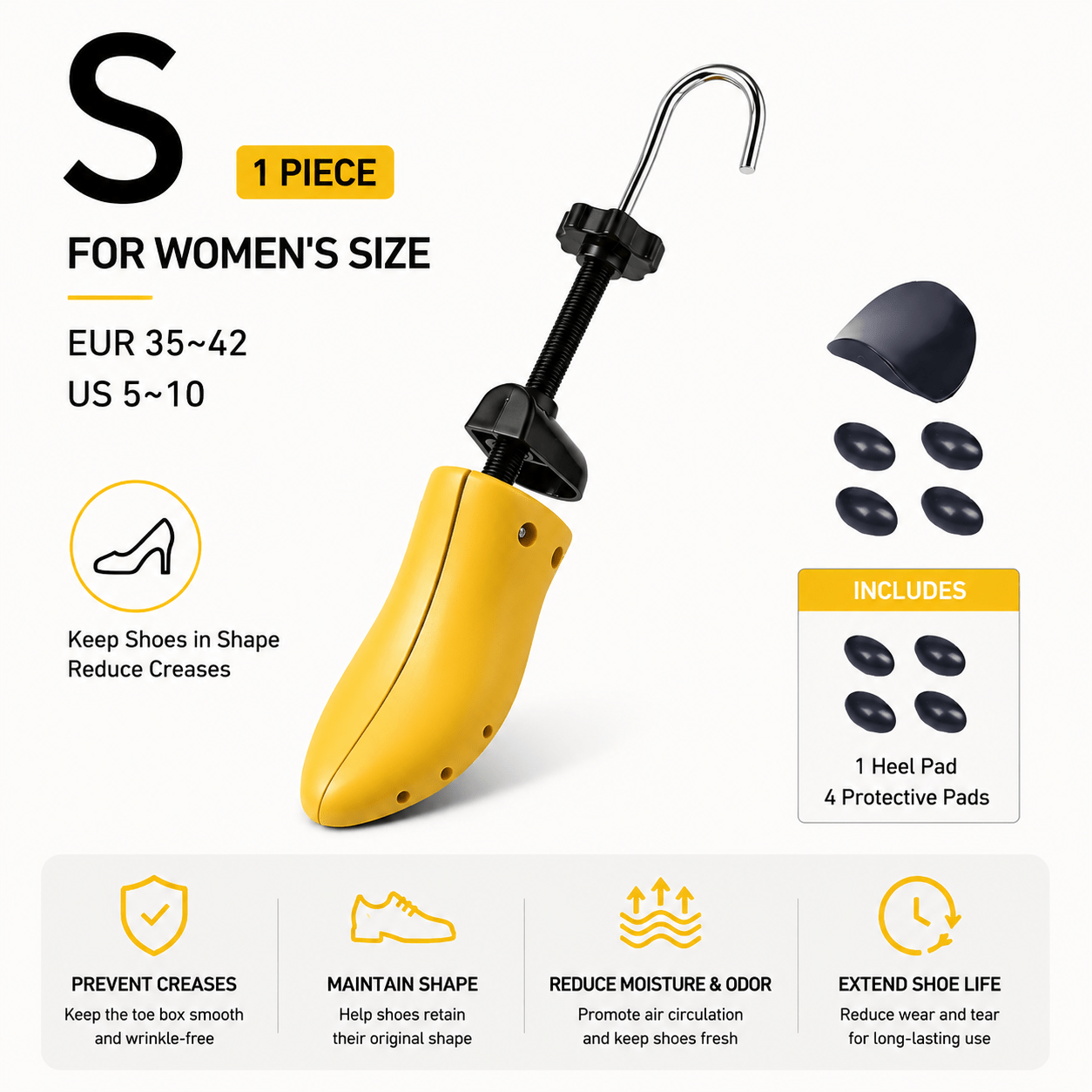 TEMU Adjustable Shoe Spacers For Men And Women, Dual-direction Width And Length Extenders, Professional Shoe Tools For Dress Shoes, Boots, And