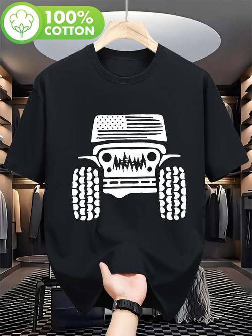 1pz maglietta & unisex (compatibile con) /utv per - 100% cotone, traspirante per estate allaperto con design /utv, per allenamento e abbigliamento casual - regalo per appassionati di