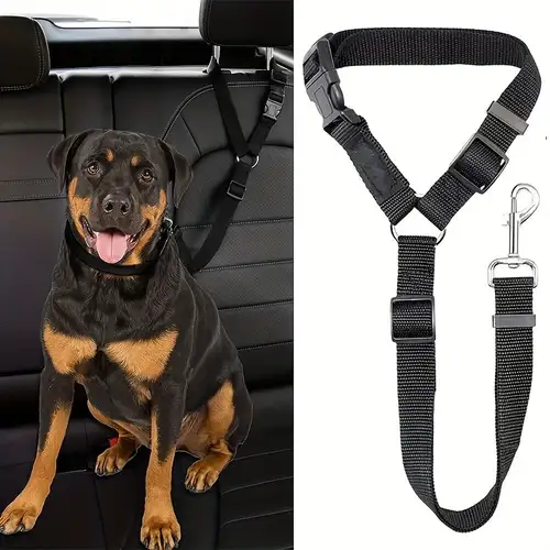 Nylon Harness Leash Clip Pet Dog Car Seat Belt Security Belt: Perfect for the maximum comfort and very safe travel with your pets in the car.