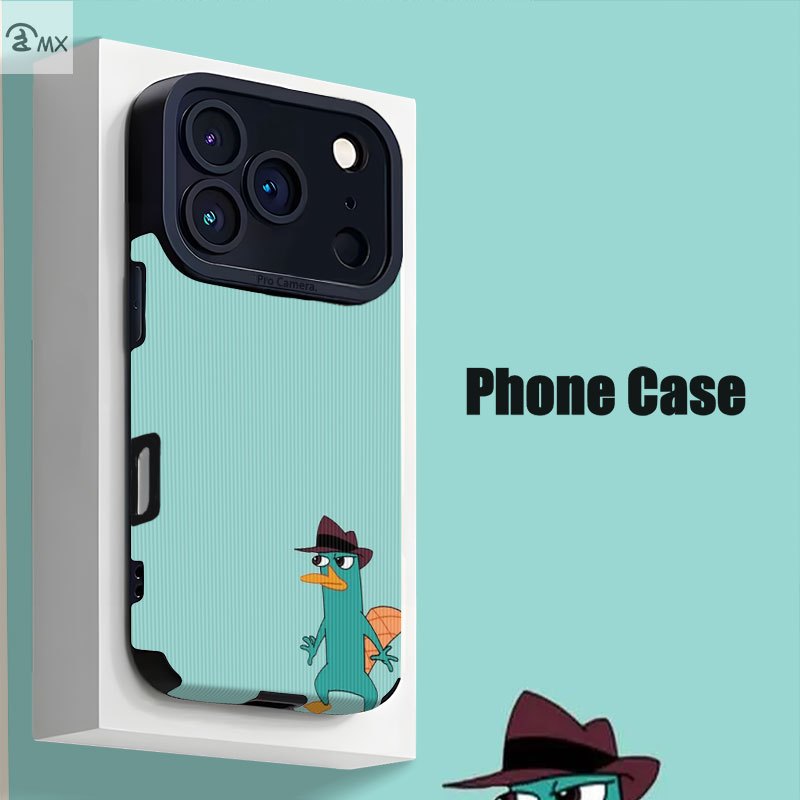 TEMU Phone Case - Cartoon Platypus Wearing A Hat Standing Suitable For Iphone 17, 17air, 17pro, 17promax, 16, 16plus, 16pro, 16promax, 15, 15plus,