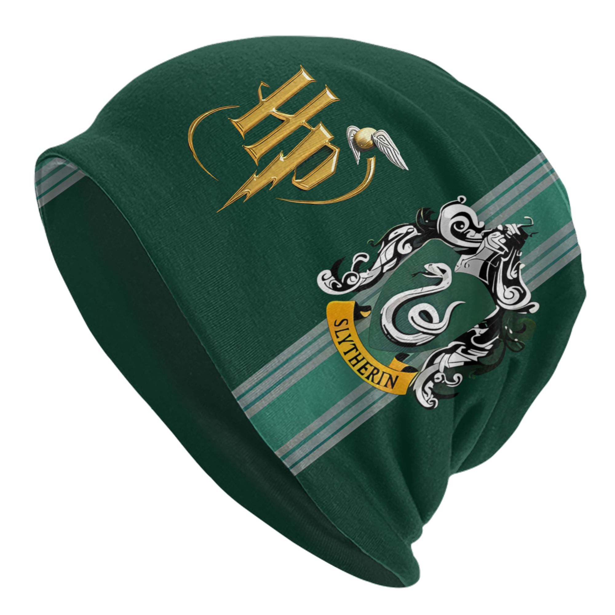 TEMU Harry Potter Slytherin Beanies Caps Hat Fashion Bonnet Hats Men 2d Print Design