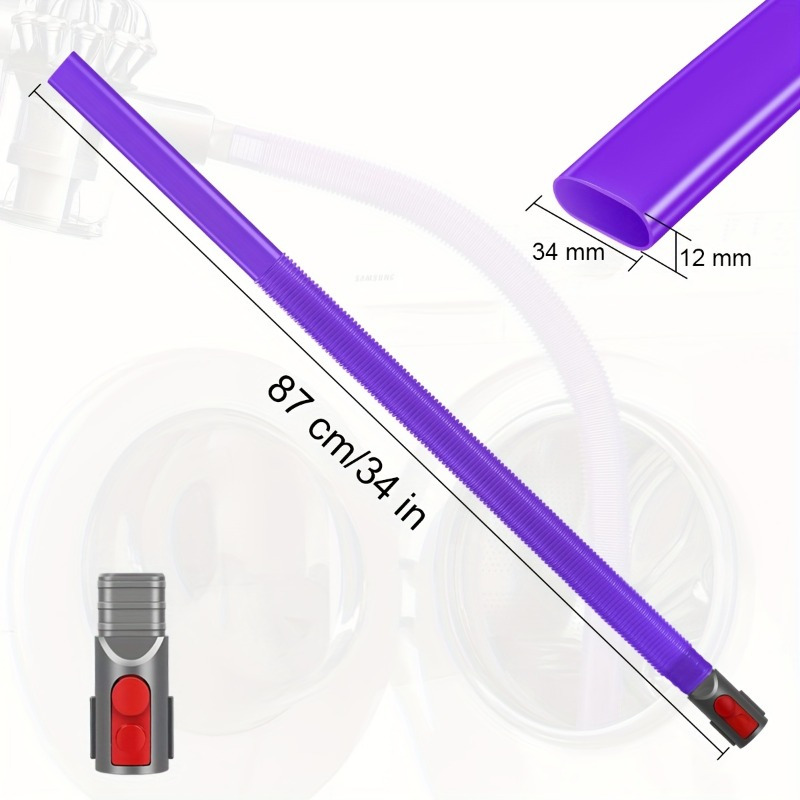 2pcs dryer vent cleaning kit lint remover vacuum hose attachment for   v15 v12 v11 v10 v8 v7 models   plastic purple details 2