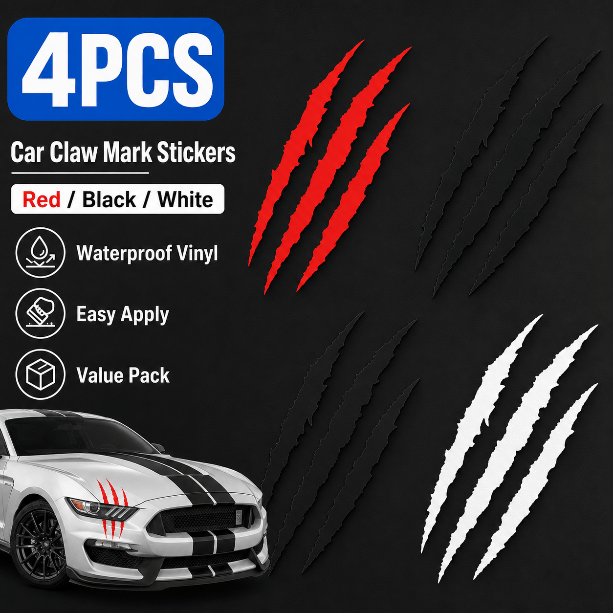 car scratch stickers sold on Temu United States