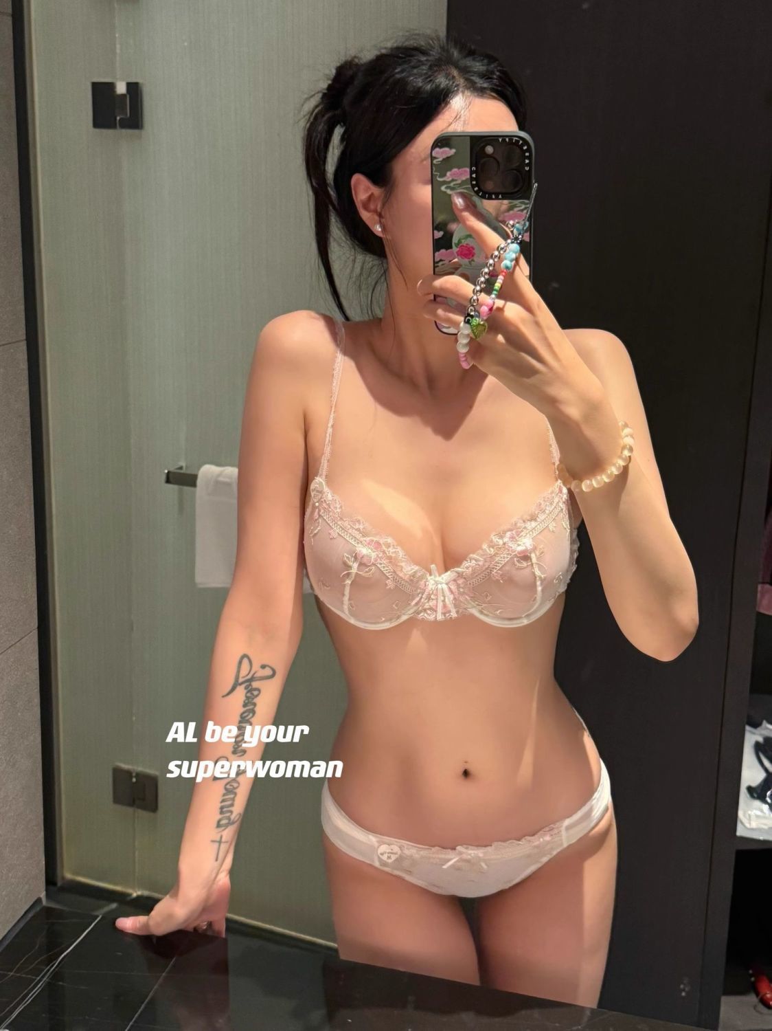A Seductive And Elegant Lace Lingerie Set Featuring a Padded Bra Designed to Accentuate Smaller Busts Without The Necessity of a Cup
