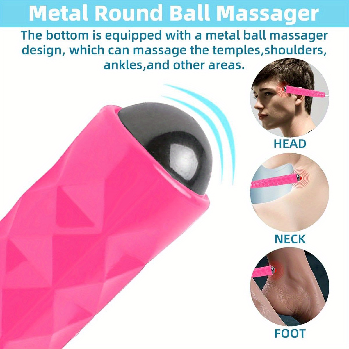 2pcs pink extendable back scratcher with massage ball   for   ideal mothers day hers day birthday gifts for men women and parents massage gifts relaxation tool stylish scratcher comfortable grip Product details 5