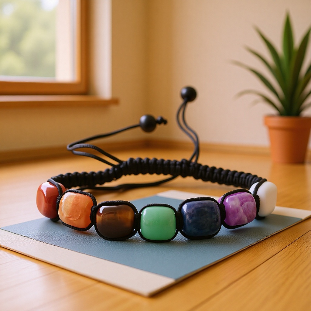 Crystal Woven Rainbow Bracelet, Handmade