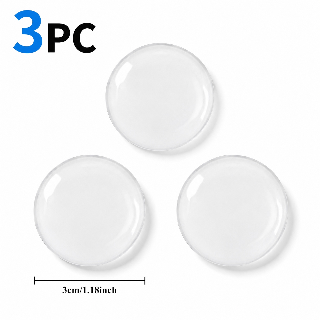 TEMU 3pcs Car Ignition Switch Button Crystal Transparent Protective Stickers 3cm, Suitable /stop Button Protection Stickers, Anti-scratch Increase