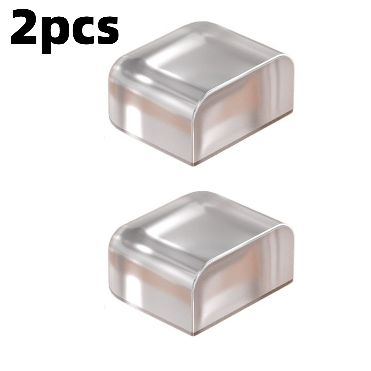 E-shop 1/2 Stück transparente Türstopper - Keine Bohrung erforderlich für die Installation unter der Tür, robuste Türkeile mit rutschfesten Böden,