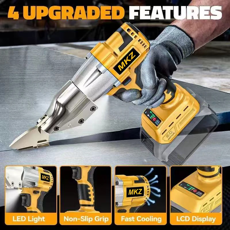 for dewalt compatible cordless metal shears 20  14ga heavy duty steel cutter with 360 pivoting head 400nm torque usb powered battery not included for cutting stainless   carpet leather cardboard   for   Product details 1