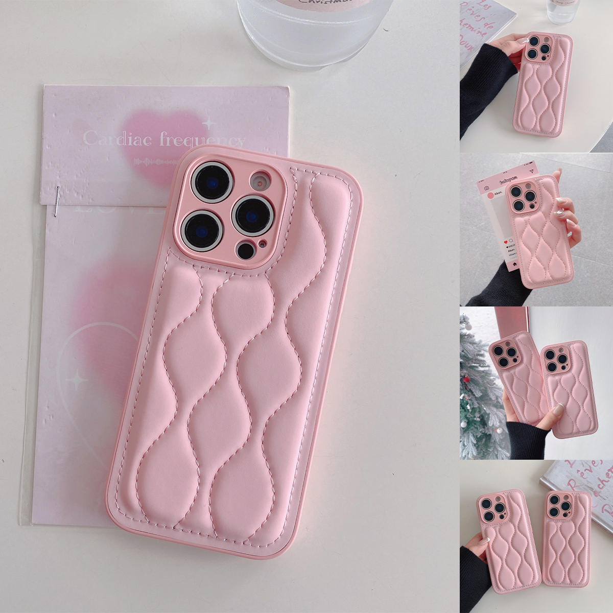 Solid Color Simple Faux Leather Case For iPhone 16/ 15/ 14/ 13 Pro Max 16/ 15/ 14/ 13 Pro 16/ 15/ 14 Plus Shockproof Protect Cover