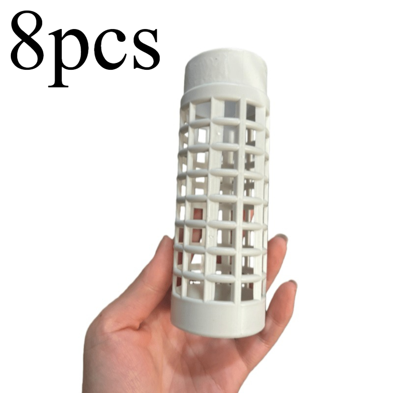 Set Of 8 White Interlocking Sphagnum Moss Poles Designed For Climbing Plants, Providing Support For Monstera And Pothos. A Indoor Plant Cage Support System