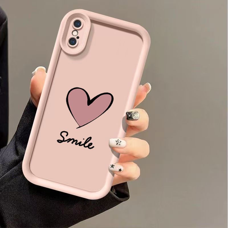 TEMU Love Heart Silicone Phone Case Back Cover Suitable For Iphone X Xs