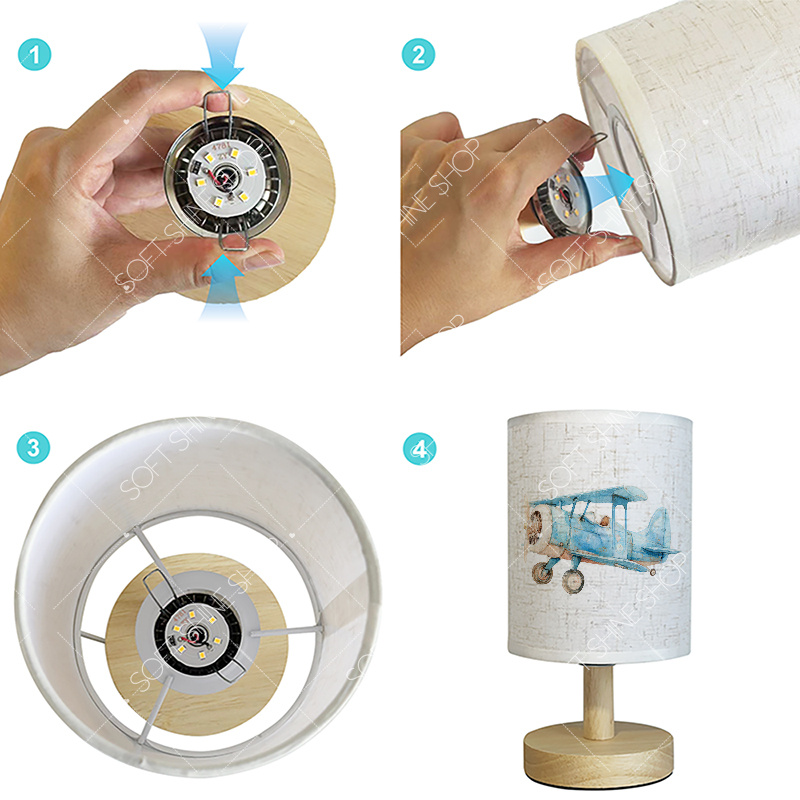 Print Table Lamp, USB-Powered LED Light for Home
