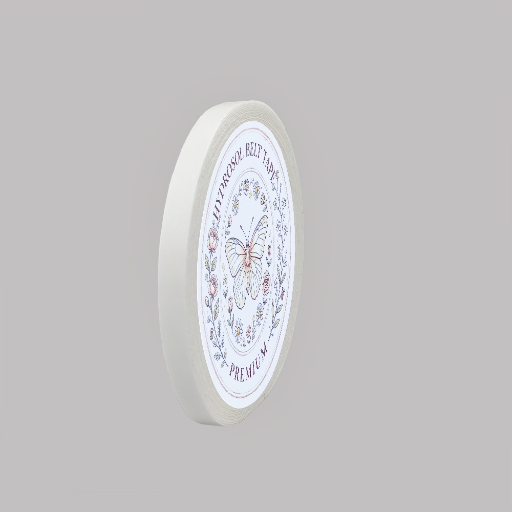 TEMU Water Soluble Double-sided Tape For Fabric, 6mm Width, 10 Meters Per Roll, Strong For Cloth Handcrafts, Release Paper, Fully Water Dissolvable,