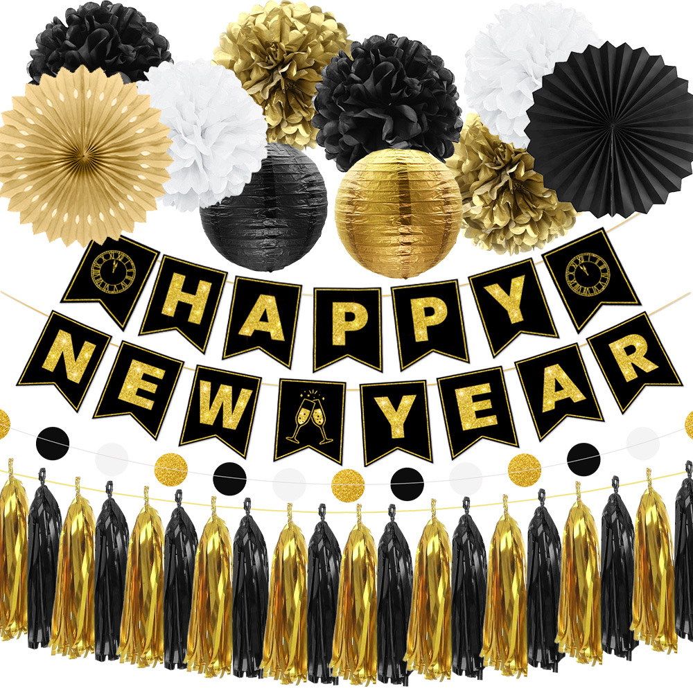 Happy New Year! XXL Stoff-Banner Für Silvester & Neujahr – Perfekt Für Drinnen Und Draußen