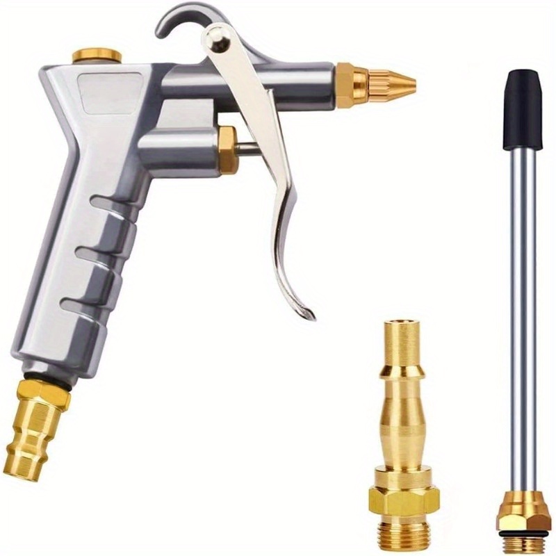 Image of Drado High-pressure Pneumatic Blow Gun Connector Design, Industrial-grade Compressed Air Spray Gun, Includes 1/4" Bsp Coupling And 4.8-inch Airflow Extension Nozzle