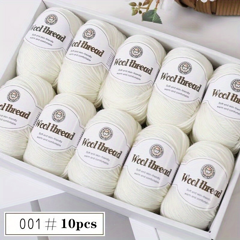 10pcs Australian Wool Yarn [about 500g/10 Balls Per Pack], Thickness, Easy To Knit, Soft And Warm, Suitable For Crocheting Sweaters, Coats, Vests, Shawls, Scarves, Hats And Diy Knitwear
