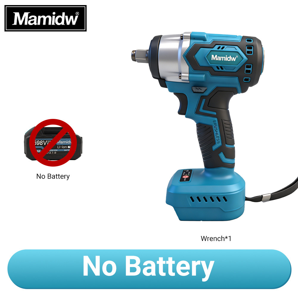 Image of Mamidw 800nm Cordless Electric Screwdriver, Brushless Electric Wrench, Suitable For Car Repair (tool Only), Compatible With Makita 18v Battery Pin