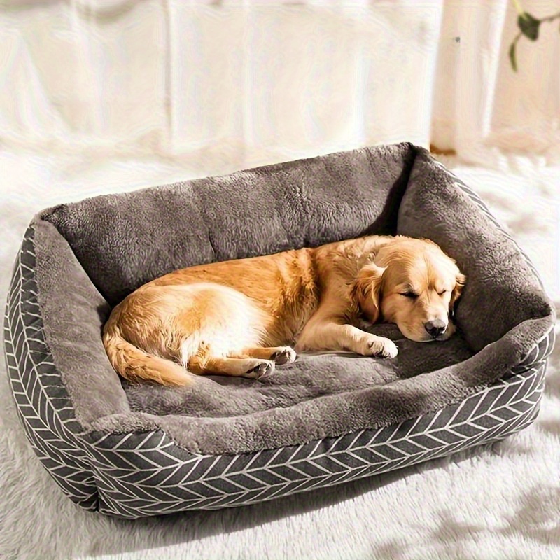comfortable plush dog bed plush polyester fiber dog winter warm pet sofa available in 4 sizes l xl xxl suitable small to medium dog breeds unassembled warm thick dogs cats Product details 1