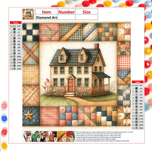 item picture 2026 new arrival 1pc borderless 5d round diamond painting kit multi size 1pc house diamond painting set suitable for adult beginners gift adult craft painting kit ideal for home decor or holiday gift