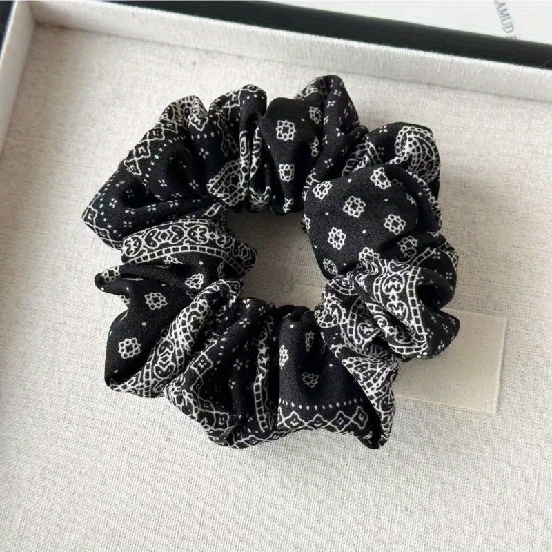 1pc Korean-style Flower Elegant Hair Band With A Sense , Printed , And A Ponytail Hair Band Tied Around The Ears, Light Luxury Headwear