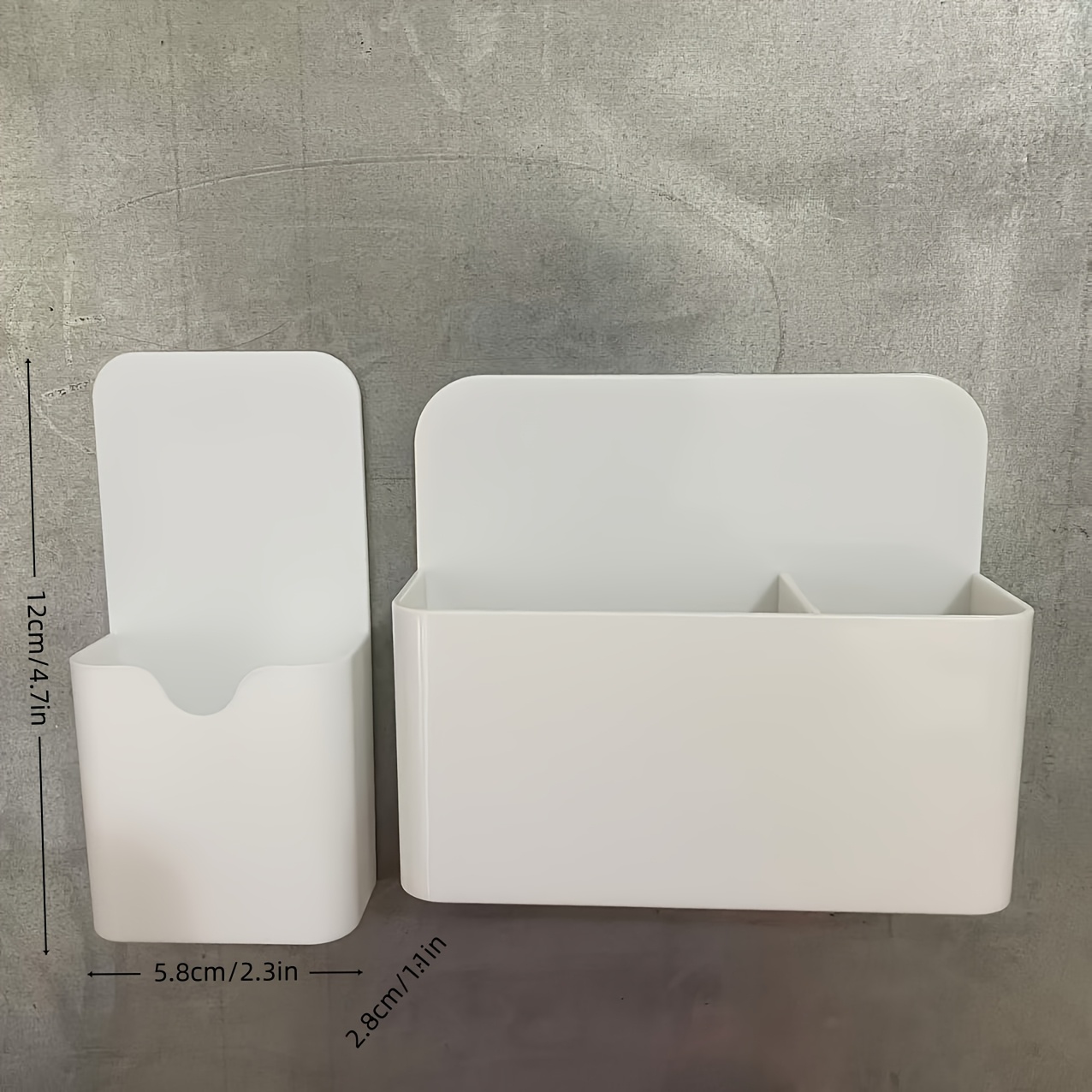 TEMU 【2個セット】マグネット式ホワイトボードペンホルダー、マグネット付き収納ボックス、プラスチック製マグネットカップ、消せるマーカー収納ケース（黒板用）、穴あけ不要収納ボックス（家庭/オフィス/教室用）