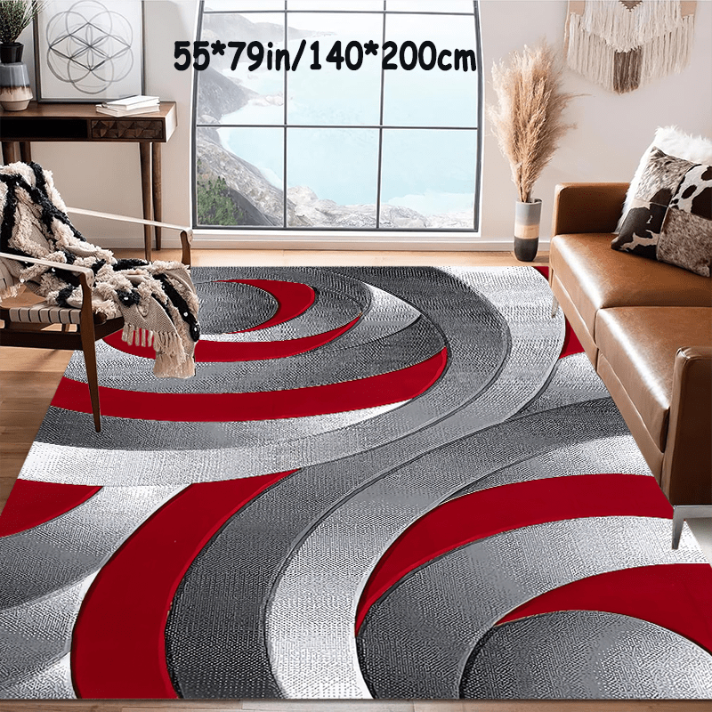 TEMU [golden Diamond Velvet And 800g Per With Anti-slip Dot Plastic Base] 1pc Christmas Decoration Area Rug Abstract Geometric Nordic Western Carpet