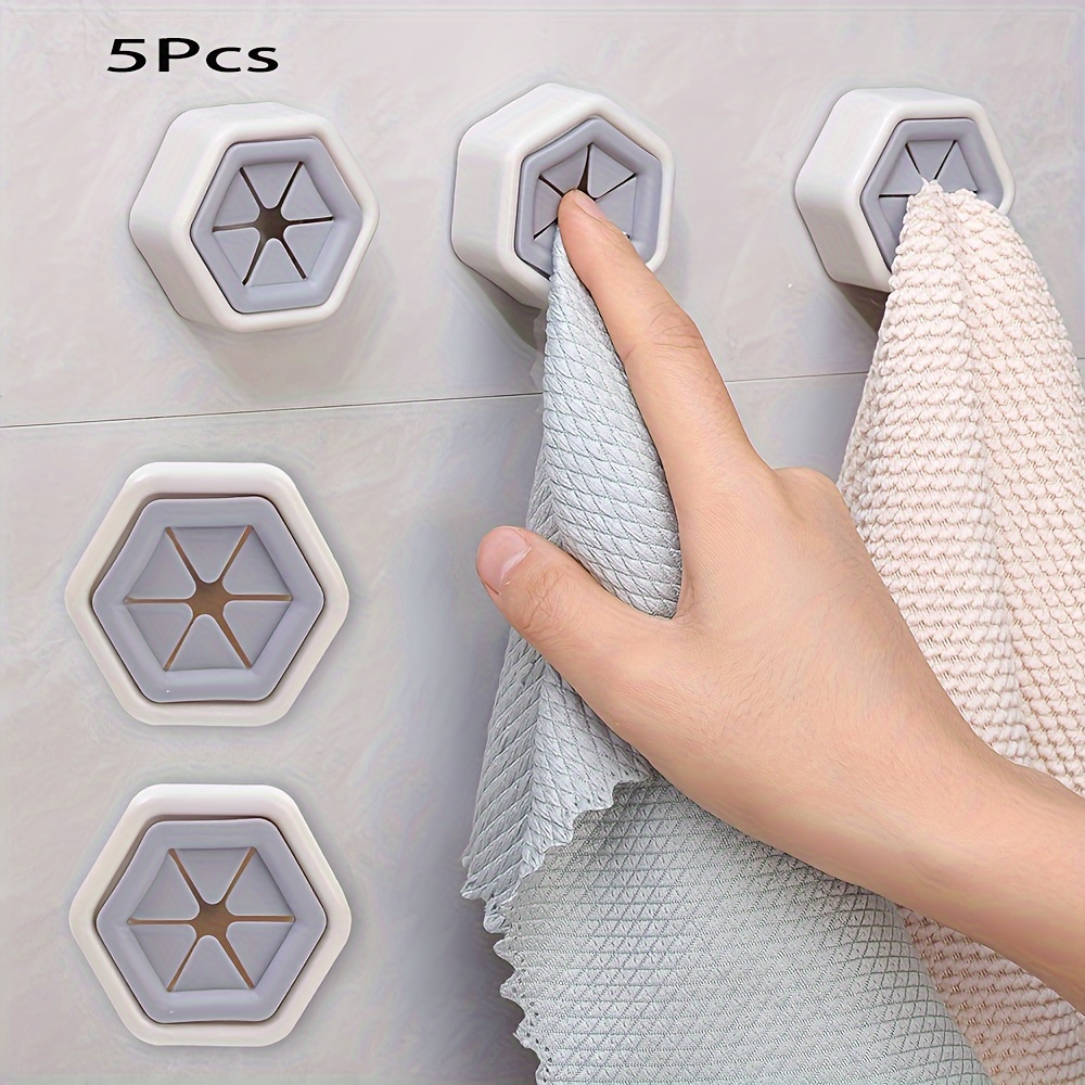 

5- Towel , -mounted No-drill Plastic Kitchen Accessories, Storage Racks For Use,