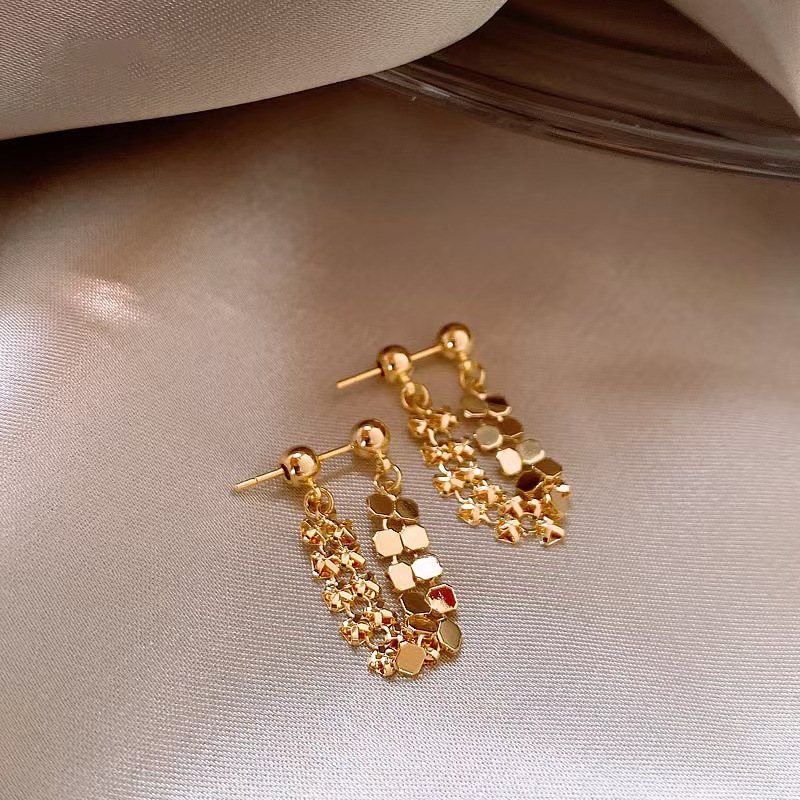 TEMU Fashion Tassel Sexy Ear Jewelry Niche Design Sense Temperament Studs