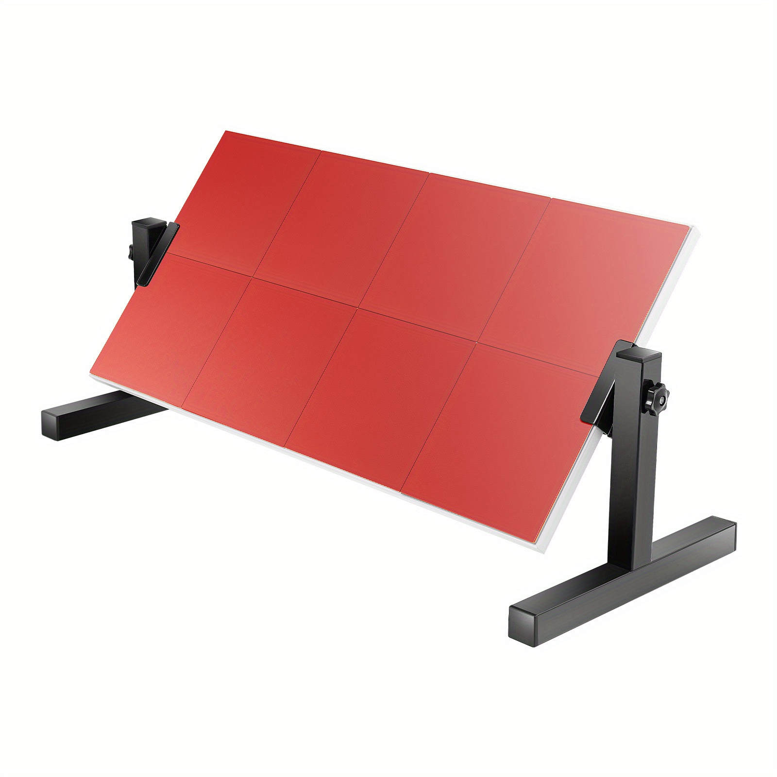 Table Tennis Rebound Board Rebounder With 8 Red Rubbers, Improved Pingpong Return Board Self Training Equipment, Strong Galvanized Frame|