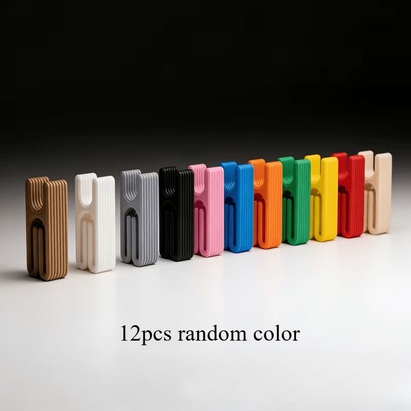 TEMU 12pcs Random Color Snack Bag Sealing Clips, Food Bag Sealing Clips, Lightweight And Durable, Kitchen Gadgets, Light And Convenient For Home Use