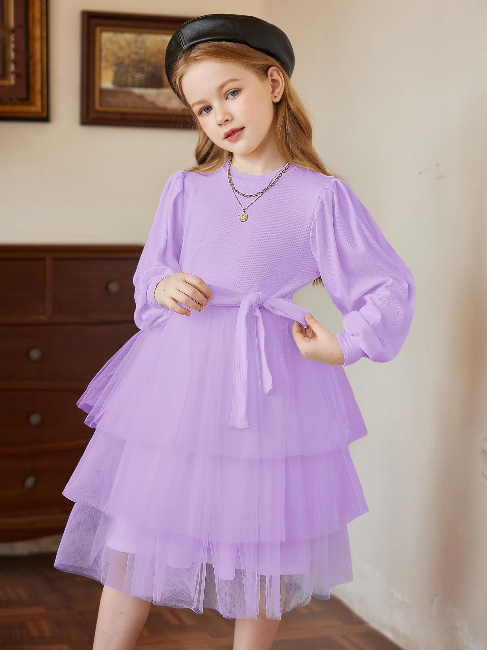 chinese dress ladies Dicry Toddler Baby Girl's Tutu Dress Fall Outfits Knit Long Sleeve main image 0